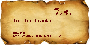 Teszler Aranka névjegykártya